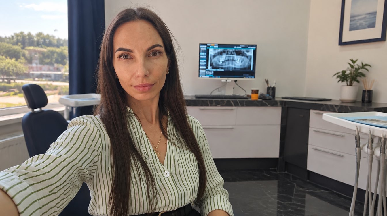 Renata, koordynatorka pacjentów, przy dokumentacji pacjenta